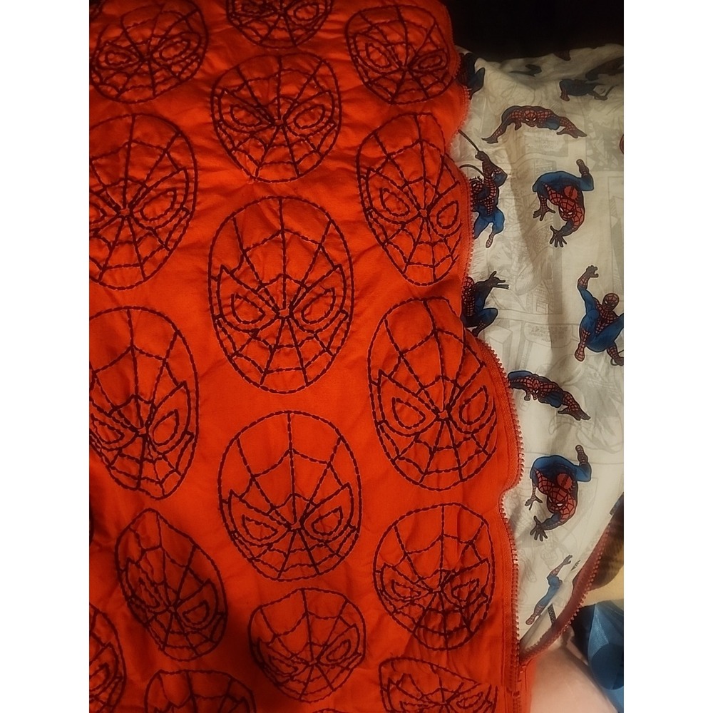 Pottery Barn Kids Spiderman Sleeping Bag 52"×24" EUC Marvel